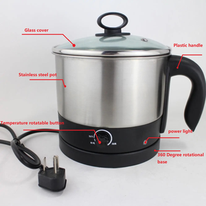 Casserole électrique multifonction 1,2 L, cuiseur à nouilles portable, acier inoxydable, chauffage rapide, sûr, facile à nettoyer, ustensiles de cuisine - Product Image 5