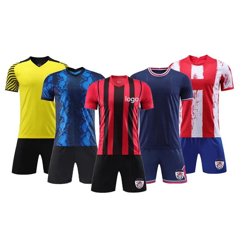 Custom Men Cheap Football Jersey Training Club Quick Dry Football Wear Soccer Club Uniforms Wholesale Soccer Jerseys Set