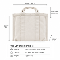 Sac fourre-tout en toile grande capacité, simple et décontracté, bandoulière disponible, personnalisable