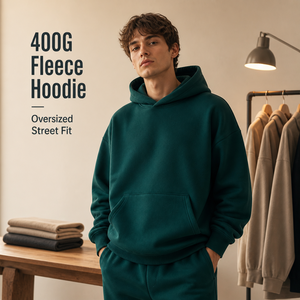 Sweat à capuche unisexe épais avec doublure polaire, logo personnalisé, coupe ample, en mélange de coton lourd, taille américaine - Product Image 3