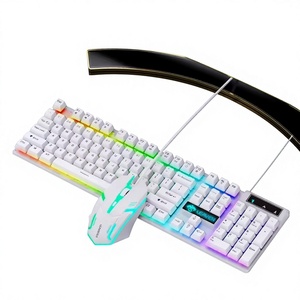RGB Lighting Home Desktop Game Mechanical Keyboard <b>LED</b> Backlit Keyboard with Mouse Combination - Product Image 1