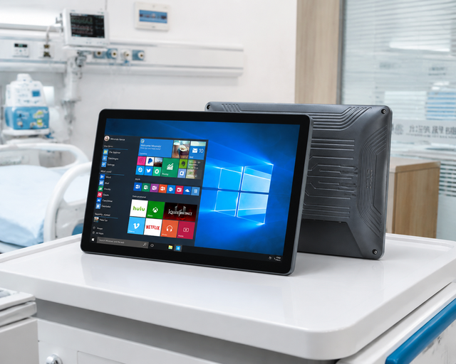 New Desktop Stand USB Touch Screen Monitor 15.6 Inch Linux All in One PC Outpatient Department Medical Self Billing Terminal
