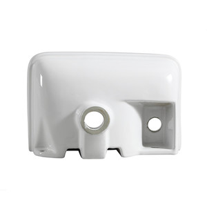 Robinet rectangulaire moderne Hanyu de petite taille à trou unique, lavabo en céramique mural pour salle de bain - Product Image 5