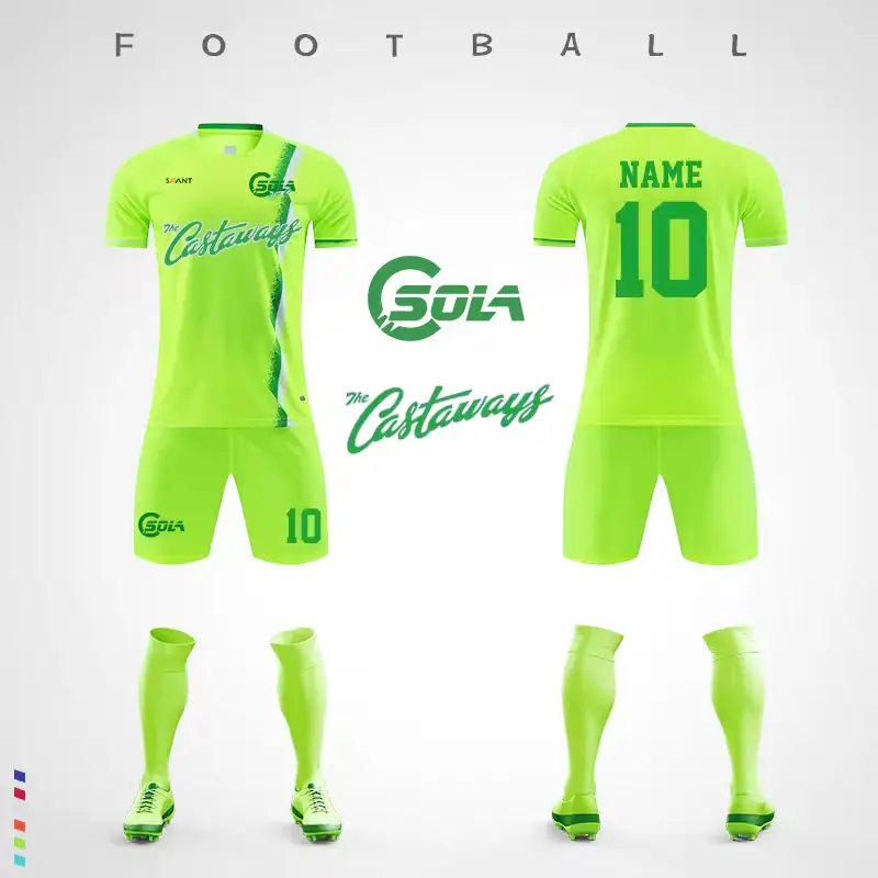 Uniformes De Futbol Adultos özel spor kıyafetleri erkekler Futbol forması Tee gömlek özel Futbol üniformaları çorap ile