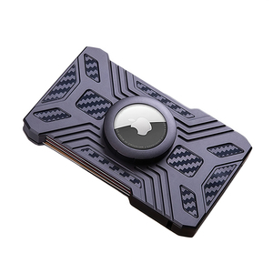 Aluminum Anti Theft <b>RFID</b> Blocking <b>Wallet</b> Compatible with AirTag for Men - Product Image 1