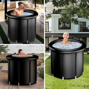 Bañera inflable portátil de alta resistencia de 112 galones, bañera de recuperación de cápsulas de hielo, terapia de agua fría para atletas, piscina de inmersión, bañera de hidromasaje al aire libre - Product Image 4