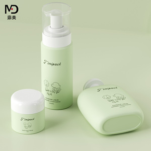 Nhà Máy Trực Tiếp Phổ Bọt Bơm Vật Liệu Vật Nuôi Màu Xanh Lá Cây Gradient Chai Nhựa Cho Chăm Sóc Da Huyết Thanh Cơ Thể Rửa Mặt Sữa Rửa Mặt - Product Image 3