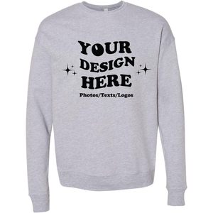 เสื้อสเวตเตอร์คอกลมสำหรับทั้งชายและหญิงผ้าแคนวาสสำหรับ XS-XL ผ้าฟลีซฟองน้ำพิมพ์โลโก้ตามสั่งย้อมสีเอนไซม์ฟอกสี - Product Image 1