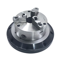 Chuck Self-centering 3 Rahang dengan Basis Riser Manual dari Baja Paduan untuk Mesin Bubut CNC