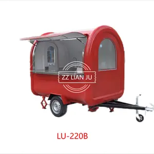 LU-200B Hot Dog Ice Cream Cart Foodtruck Concession Food Trailer Fully Equipped Food Truck Fast Food Cart