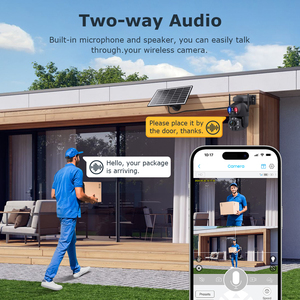 Caméra de sécurité extérieure solaire 4G AOV, étanche, sans fil, PTZ, double objectif CMOS, audio bidirectionnel - Product Image 3