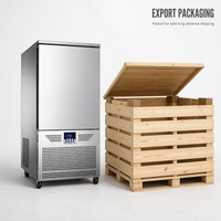 Congélateur rapide industriel commercial en acier inoxydable à 10 plateaux avec contrôle mécanique de la température et refroidissement par air