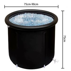 Baignoire Spa Moderne d'Extérieur Pliable et Portable pour Bain de Glace, Baignoire de Plongeon Froide en PVC avec Couvercle Gonflable, Écologique pour la Récupération Sportive - Product Image 1