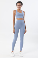 Nouveau soutien-gorge et legging de sport Double face brossé avec croix dans le dos ensemble de leggings et soutien-gorge sans couture ensemble de soutien-gorge legging