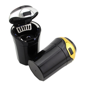 Posacenere LED per Auto con Luce, Coperchio Sigillato Antigoccia, Contenitore Antivento con Rivestimento Rimovibile, Porta Sigarette, Gadget per Fumatori, Uso Domestico - Product Image 5