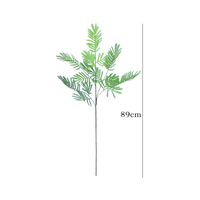 Plante artificielle en forme de feuille de fougère, haute branche, verte, en colle souple, herbe, pour la décoration de salle de mariage, mur persan, vente en gros