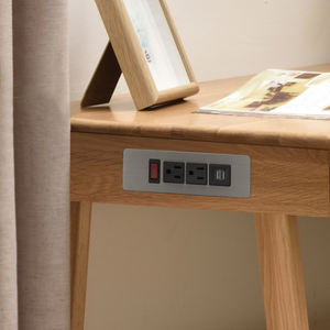 Ojal de alimentación de escritorio, mesa de conferencias, tira de alimentación empotrada en toma de corriente de escritorio, 2 tomas y 2 puertos USB 1rj45 o Rj11 - Product Image 4