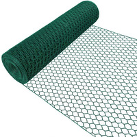 Grillage hexagonal en fil de fer à faible teneur en carbone avec revêtement vert, pour poulailler rural et usage domestique