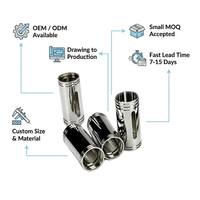 Custom CNC Turned Stainless Steel Cylindrical Sleeve with Mirror Polished Finish and Precision Grooves OEM ODM