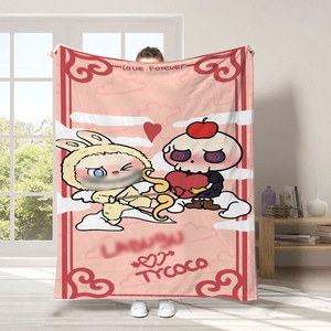Chăn flanel dễ thương phong cách hoạt hình bán chạy, quà tặng mùa hè cho trẻ em, người lớn và thú cưng - Product Image 3