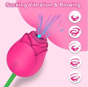 Los Más Vendidos: Vibrador <span class=keywords><strong>de</strong></span> Doble Punta en Forma <span class=keywords><strong>de</strong></span> Rosa con 10 Modos, Estimulador <span class=keywords><strong>de</strong></span> Pezones y Clítoris, Huevo Vibrador Tipo Rosa, Juguetes Sexuales - Product Image 2