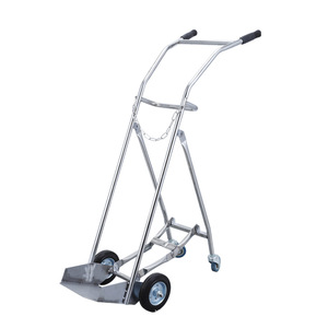 Manufacturer wholesale gas cylinder trolley, industrial acetylene single cylinder folding pallet trolley, 40L stainless steel - Product Image 3