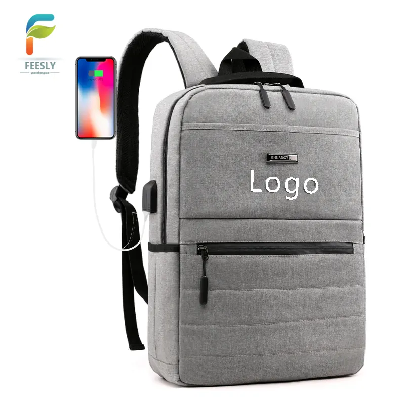 Exported good quality Low Cost Bag 15.6 Shoulder Laptop Briefcase Backpack For College Student Oxford usb charging