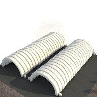 Tente Modulaire Gonflable Grande Échelle, Chapiteau d'Événement Elliptique, Abri de Stockage, Serre, Design Industriel