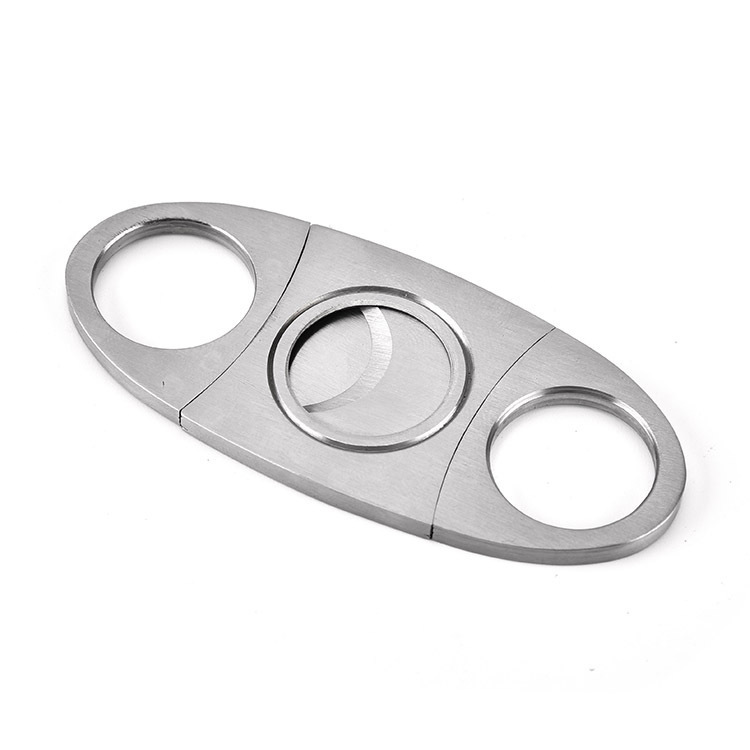 Metal Portable cigarette cutter with custom logo factory wholesale double blade cigar cigarette cutter for smoking accessories