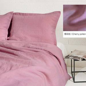 洗100% 天然纯亚麻亚麻纤维廉价亚麻床单 - Product Image 2