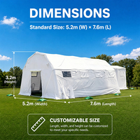 Tente médicale gonflable modulaire personnalisée pour les secours en cas d'urgence, tente d'hôpital de campagne