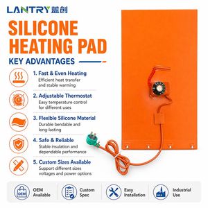 Coussin chauffant en silicone personnalisé avec capteur et thermostat pour <span class=keywords><strong>chauffe</strong></span>-tube de réservoir - Product Image 3