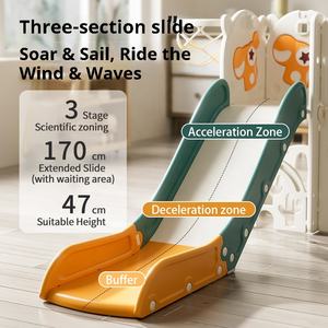 Set da gioco per interni per bambini, scivolo in plastica HDPE sicuro, attrezzatura da gioco per casa e asilo nido - Product Image 3