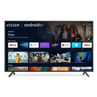 Televisor Inteligente LED de 55 Pulgadas de Alta Definición, Pantalla Plana sin Marco, Frecuencia de Actualización de 60 Hz, Televisor Inteligente Android con WiFi Inalámbrico