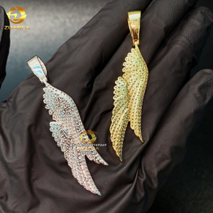 Factory Cheap Price Ready to Ship <strong>Angel</strong> <strong>Wings</strong> Moissanite <strong>Pendant</strong> Iced Out Jewelry Diamonds Custom Moissanite <strong>Pendant</strong> - Product Image 4