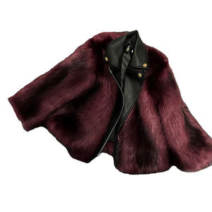 Giacca da moto Casual stile corto per bambini con pelliccia di volpe sintetica ispessita e chiusura a cerniera - Product Image 5