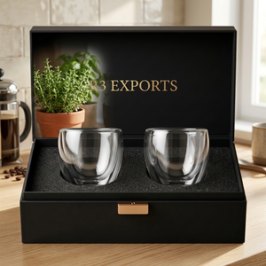 Tasse à café/thé en borosilicate de 200 ml, faite à la main, avec logo personnalisé, pour cadeaux d'entreprise et kits de bienvenue promotionnels - Product Image 6