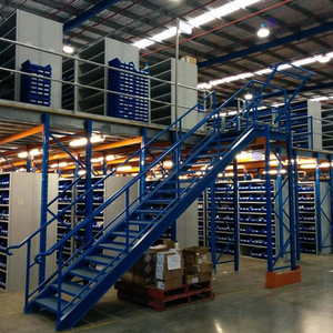 رفوف تخزين فولاذية متعددة الطوابق للخدمة الشاقة ، أرفف ميزانين متعددة المستويات للاستخدام في المستودعات - Product Image 6