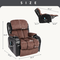 Relaxation portable électrique Shiatsu Mini canapé à bascule Fauteuil de massage inclinable