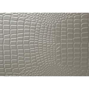 DB Modern Glam Style Acabado de champán Mesita de noche de dos cajones Patrón de cocodrilo en relieve 1PC Mesita de noche - Product Image 6