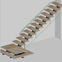 Fabricant chinois de rampes d'escalier métalliques flottantes pour escaliers intérieurs droits centraux en petits espaces