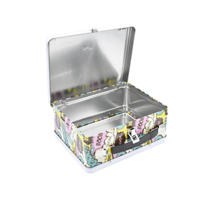 Retro Viện trợ đầu tiên kim loại tin trưa suitase hộp - Product Image 6