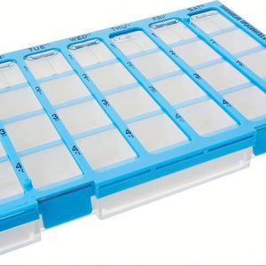Organizador de Pastillas Athmedic 2025 de Grado Alimenticio: Organizador de Farmacia con 28 Compartimentos, Estuche para Medicamentos y Tabletas Personalizado - Product Image 1