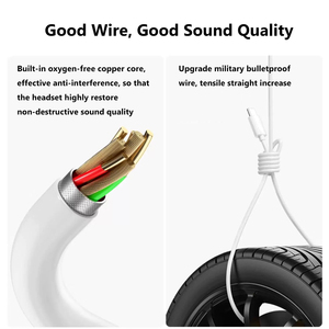 Écouteurs filaires semi intra-auriculaires Type-C, <span class=keywords><strong>casque</strong></span> stéréo avec micro intégré, étanche, cordon de 1,2 m, écouteurs USB-C pour smartphones - Product Image 6