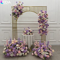 LEDA Nouveau design Centre de table de mariage Boule florale artificielle violette sphérique