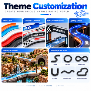 Pista de Canicas Personalizada de Alta Calidad, Juego de Laberinto con Pistas de Canicas, Simulación de Carreras de Autos, Compatible con Pistas Escénicas de Canicas - Product Image 6