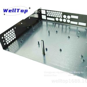 Fabrication de tôles métalliques WellTop sur mesure, châssis en aluminium cintré en usine, modèle à rivets, sablé, anodisé, sérigraphié - Product Image 2