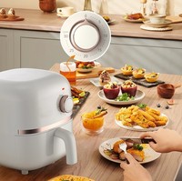 Vente en gros de friteuse à air numérique intelligente multifonctionnelle capacité 6L 7L 8L forme de four avec deux éléments chauffants pour usage domestique