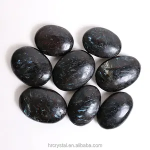 Wholesale Healing Natural Arfvedsonite Fireworks Stone Astrophyllite Crystal Palm Stone