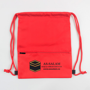 Custom Logo Printed Polyester Drawstring Bag Gym Sports Draw String Bags Backpack Drawstring Bag for Promotion